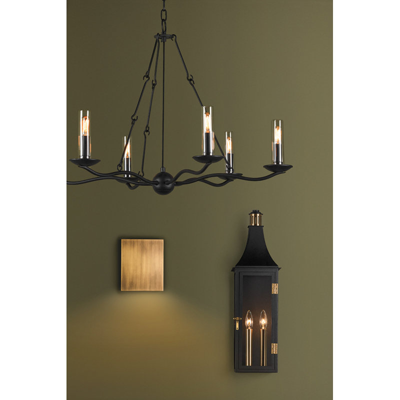 Lustre à intensité variable en acier 6 lumières Sawyer