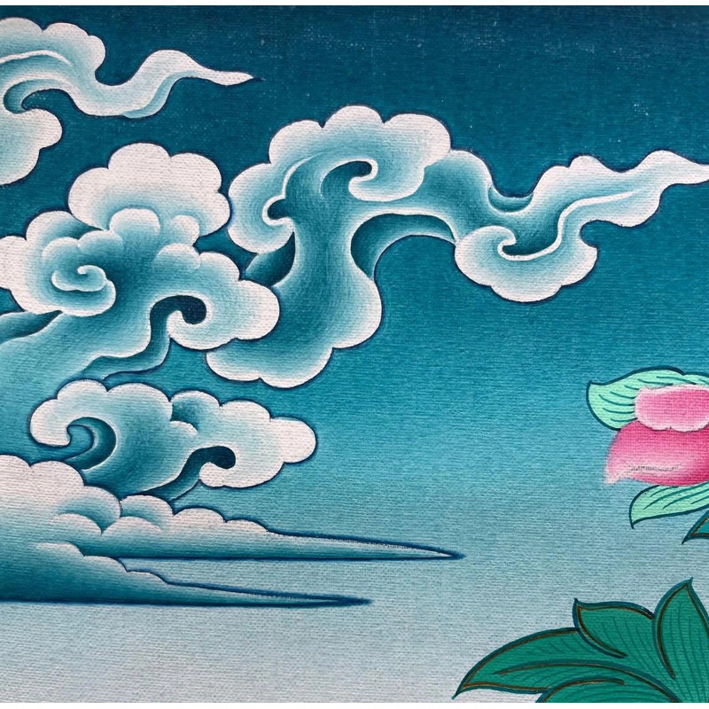 Vajradhara Thangka (Thangka sans brocart)