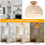 1- Light 31cm Boho Farmhouse Rattan Flush Mount