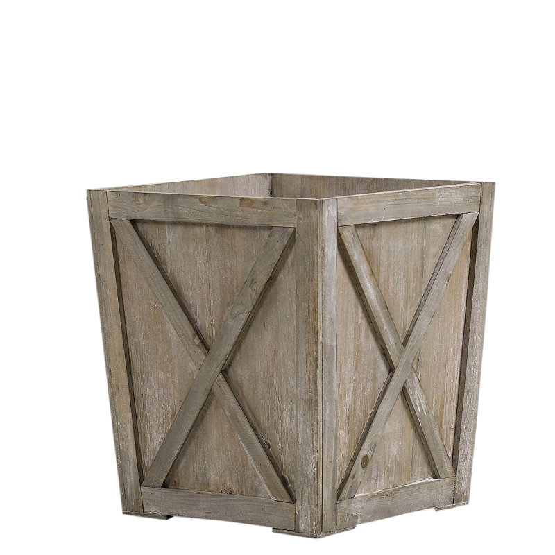 Boîte à fleurs en bois Siena, H 19 po x l 18 po x P 18 po
