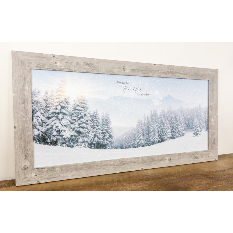 «Always Be Thankful for the Day Blue Winter», image encadrée