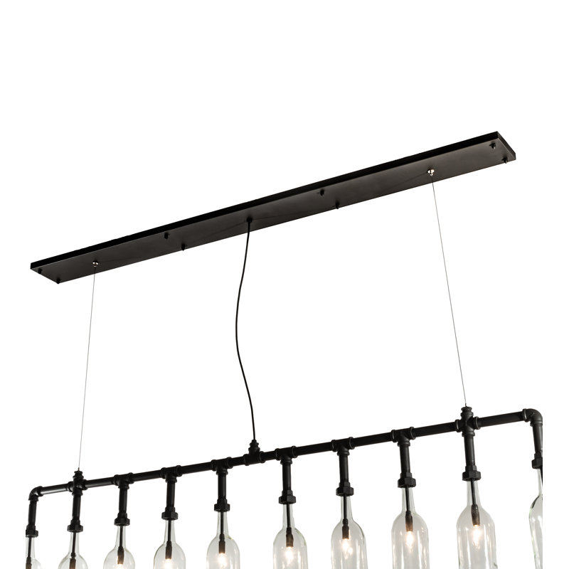 Luminaire suspendu linéaire à 10 lumières pour îlot de cuisine
