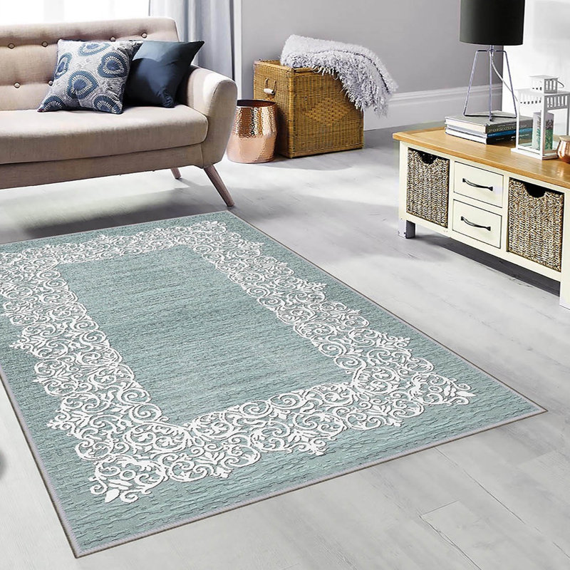 Stylish Hall Carpet 2.6 x 9.8 Feet - 100% Polyester, 0.04 in Pile Height | Antibacterial, Non-Slip PVC Felt Dot Underside | Machine Washable, 3D Digital Print | Perfect for Home Entryways & Living Spaces