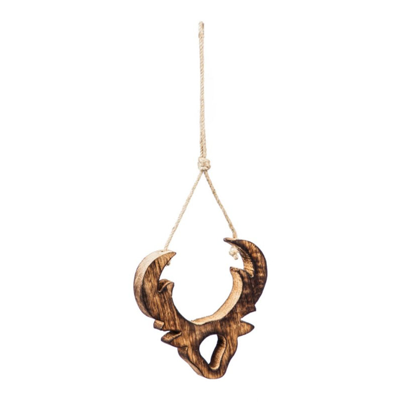 Ornement en bois pour fêtes de cerf