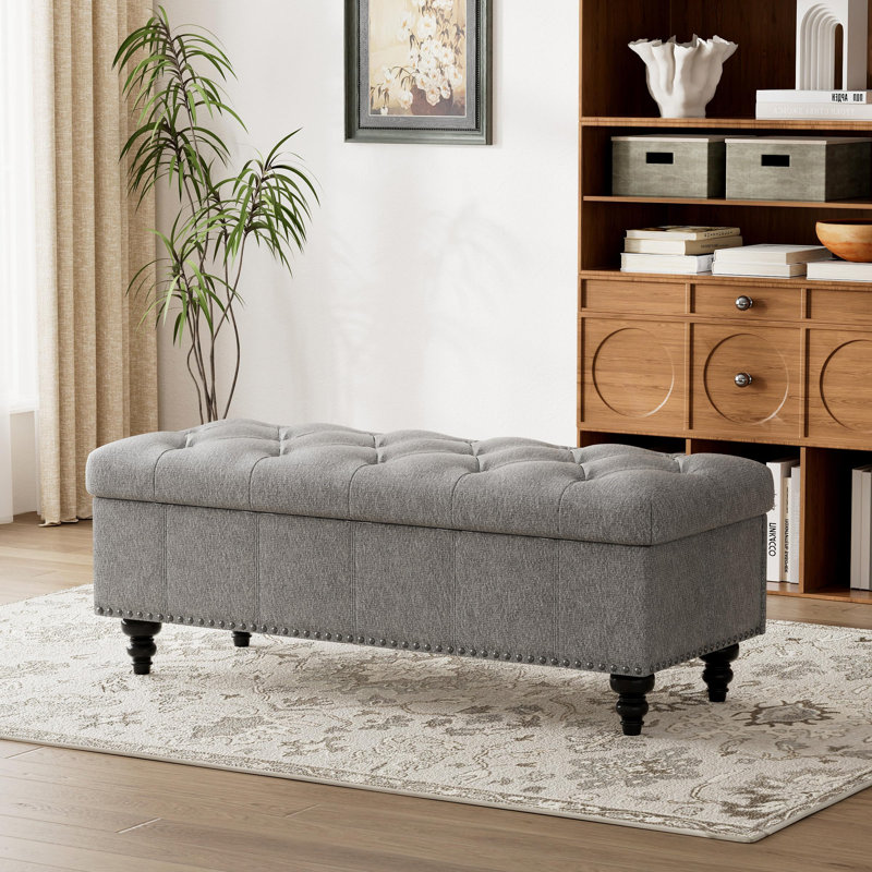 Storage Ottoman Bench With Flipping Lid