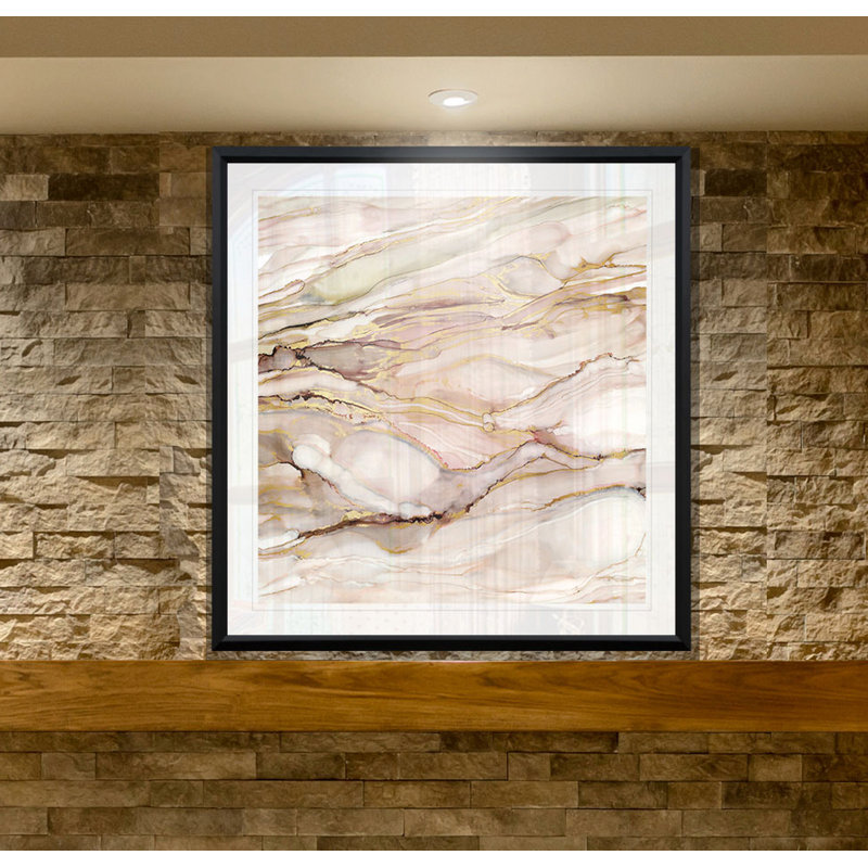 «Graceful Marble I», reproduction de photo encadrée, H 30,5 po x l 30,5 po x P 1,5 po, Encadré dans du plastique noir