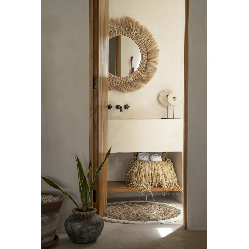 Round Ched Hand Woven Area Rug, Round 100cm