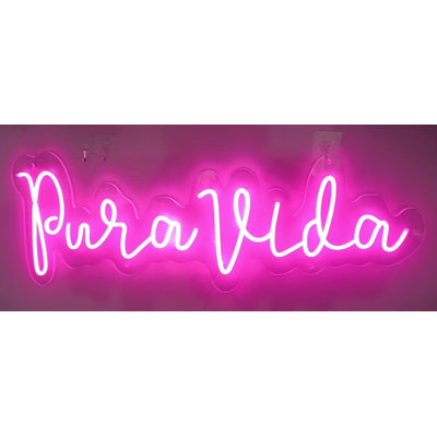 Pura Vida LED Neon Sign on Acrylic - 35" x 12"