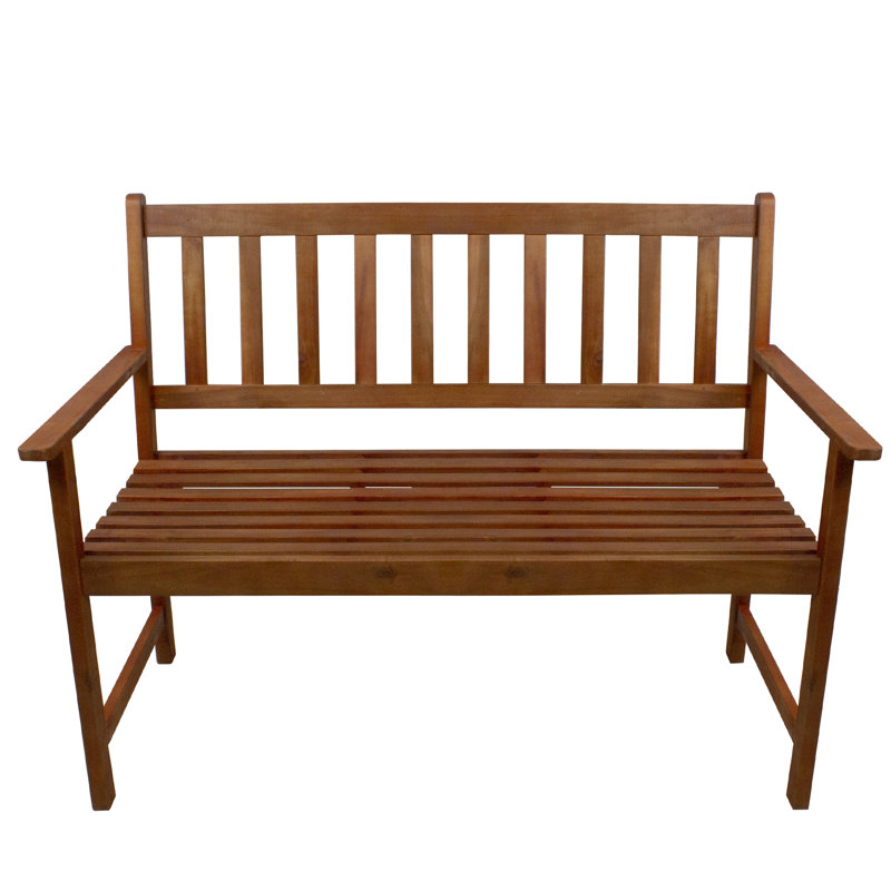 Banc de terrasse 48 po en bois d'acacia brun clair