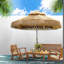Grands parasols de patio en acier de style tiki hawaïen de 8,5 pi pour terrasse de jardin