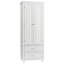 Grande armoire de rangement blanche avec 2 tiroirs pour la salle de bain ou le bureau | Idée de cadeau