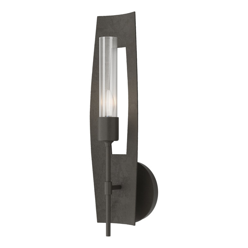 Passage Steel Flush Mounted Sconce, Clear, Dark Smoke