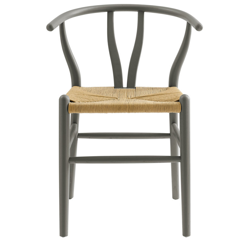 Amish 32" Wood Dining Accent Chair, Light Gray, Light Gray