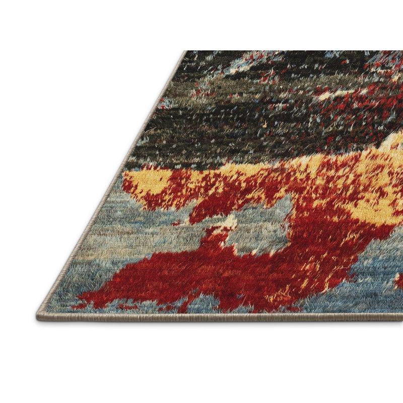 Abstract Indoor Rug, Rectangle 7' x 10'
