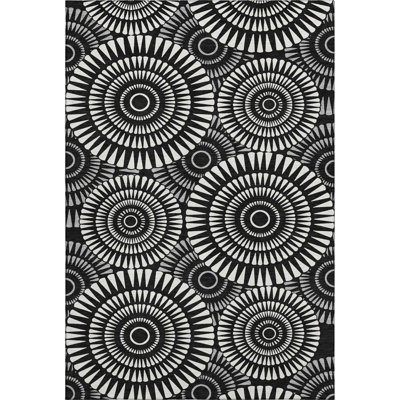 Premium Machine Washable Prisco Black Rug