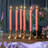 Fluted Ribbed Grooved LED Flameless Taper Candles, Remote, On/Off Button, Battery Operated, 12 Pack-961783815