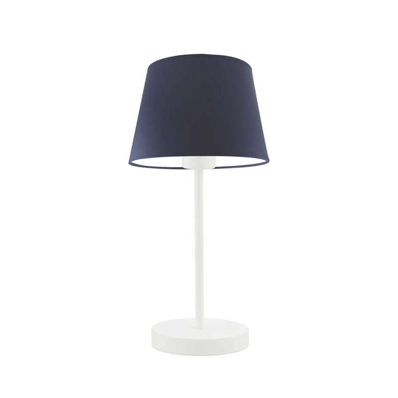 Arsens Metal Table Lamp, Navy Blue, White