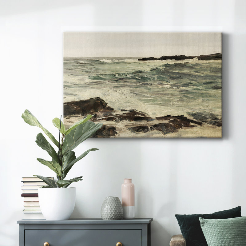 Impression nautique rétro-CLXVII, H 19 po x l 28 po x P 1,5 po, Toile tendue