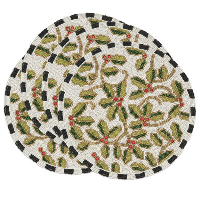 Amandine Collection Glass No Pattern Round Placemat