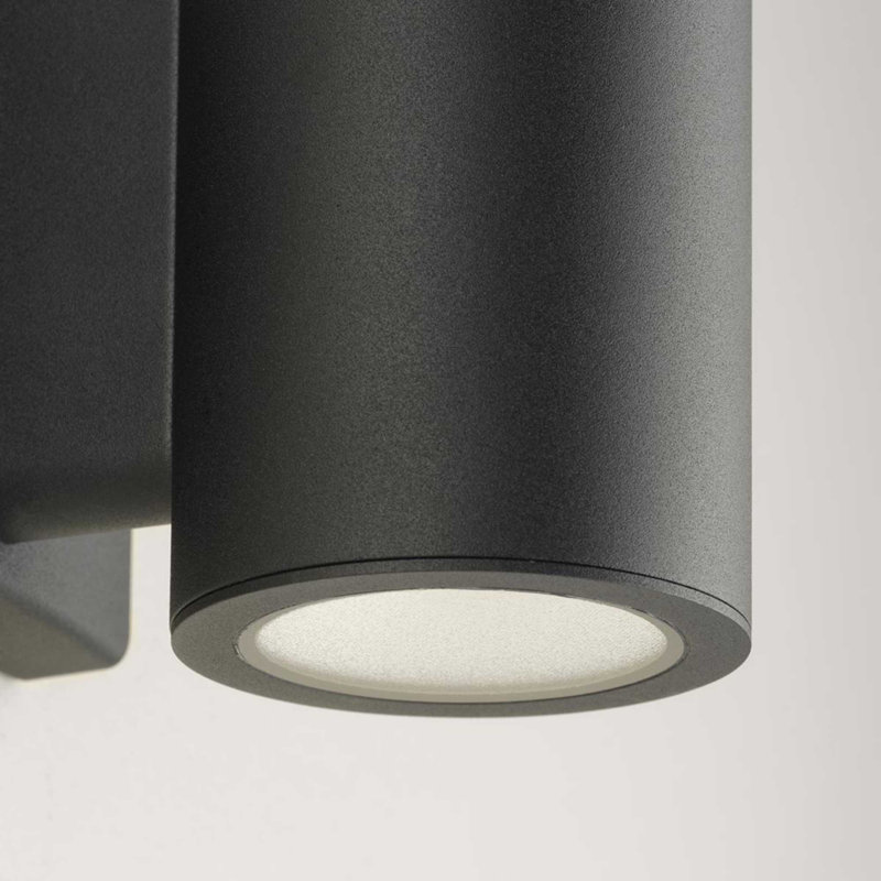 LED wall mount up/downlight cylinder, 5.62" H x 5.5" W x 4.5" D