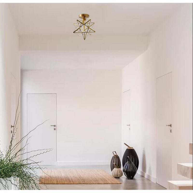 Clear Glass Semi Flush Mount