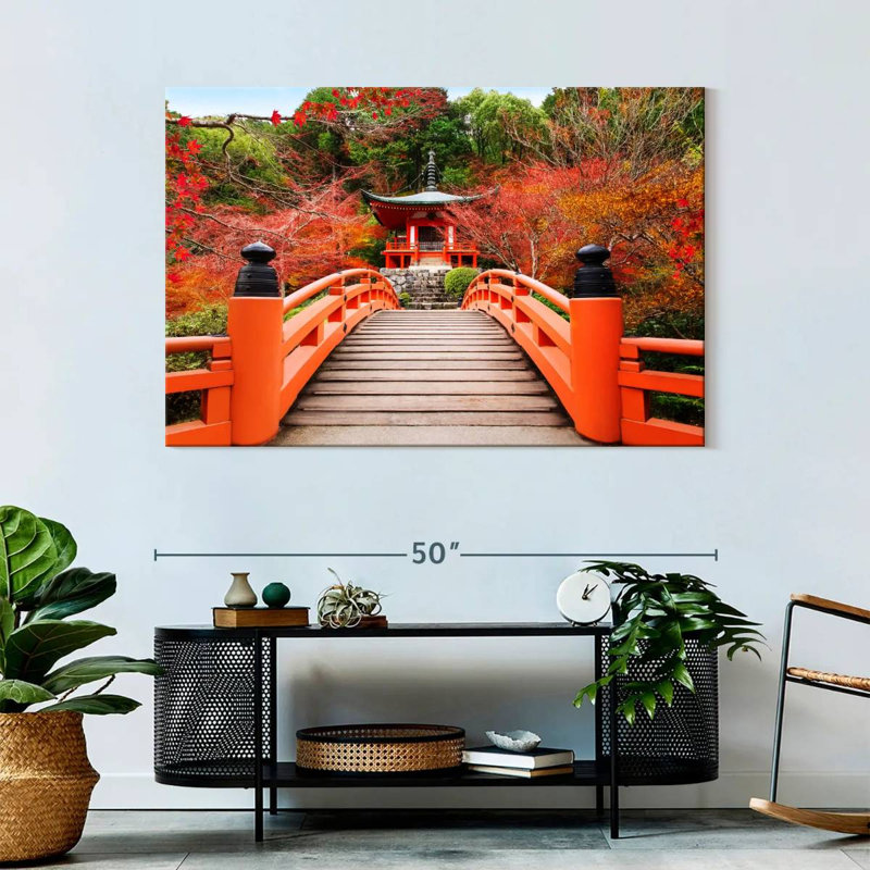 Paysage d'automne du temple Daigoji, H 32 po x l 48 po
