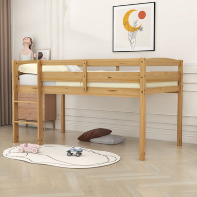 Eriqua Twin Size Wood Loft Bed