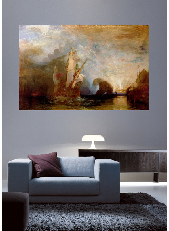 Ulysses Deriding Polyphemus 'par J.M.W. Affiche Turner, H 23,5 po x l 36 po