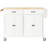 Kitchen Island Cart With Solid Wood Top And Locking Wheels,54.3 Inch Width,4 Door Cabinet And Two Drawers,Spice Rack, Towel Rack-715676682