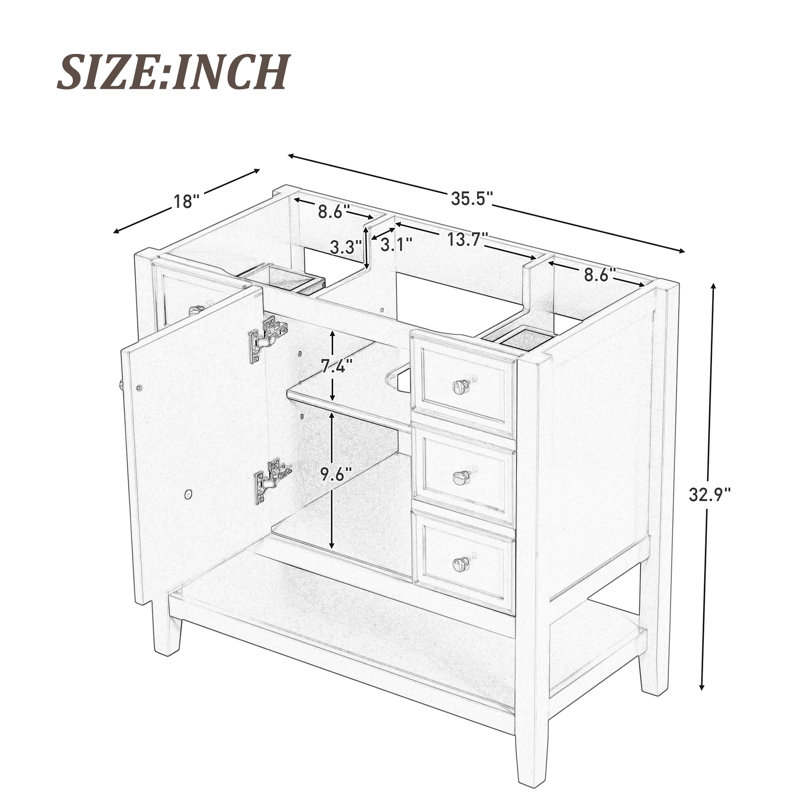 Meuble-lavabo avec plateau Kertis