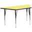 Table d'activité trapézoïdale et stratifiée avec pieds réglables en hauteur-112926636-99346446