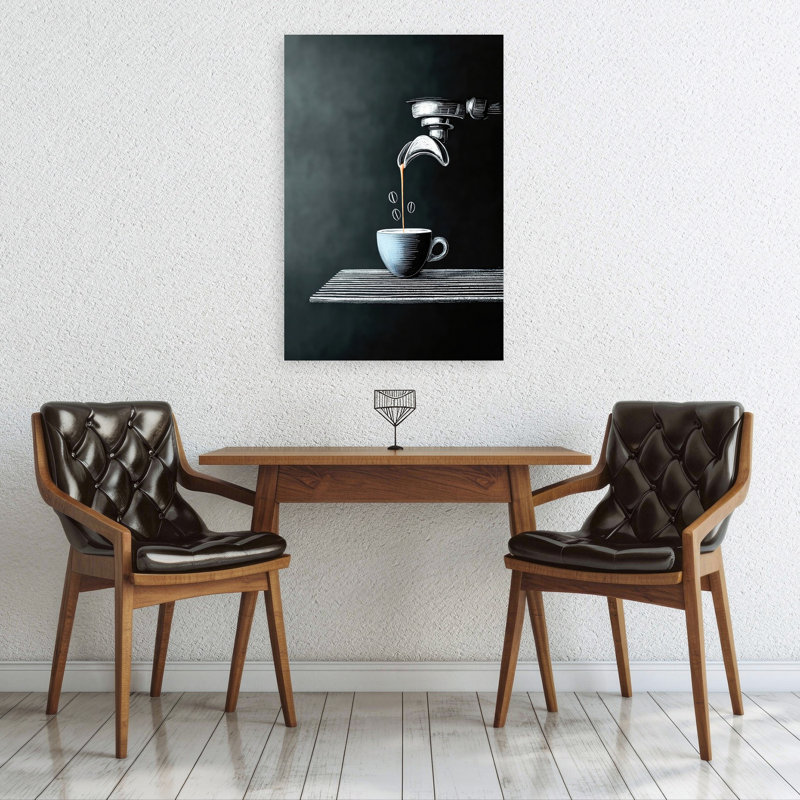 Tableau noir espresso pour art mural minimaliste, 36" H x 24" W