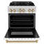 ZLINE Autograph 30" Legacy Dual Fuel Range w/ 4 Burners & White-88587452