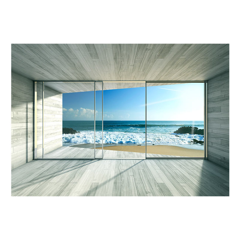 Murale Rubicon, 135" W x 96.48" L, Gris, Vinyl