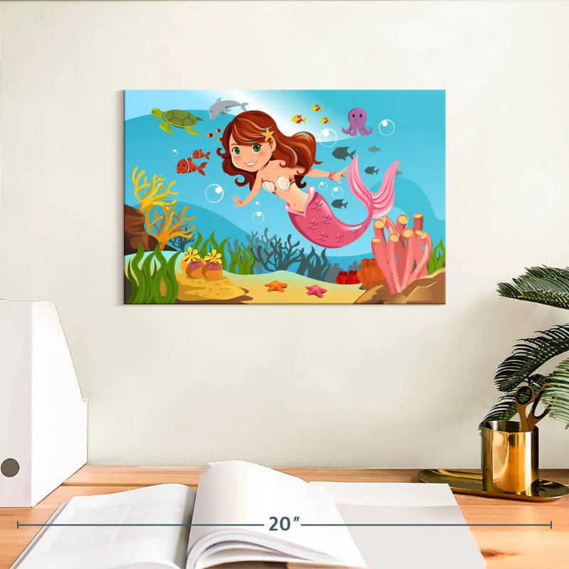 Ashelle Underwater Mermaid, 8" H x 12" W