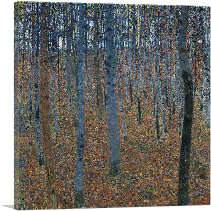 «Beech Grove I 1902» par Gustav Klimt, reproduction d'art sur toile tendue, H 36 po x l 36 po x P 0,75 po