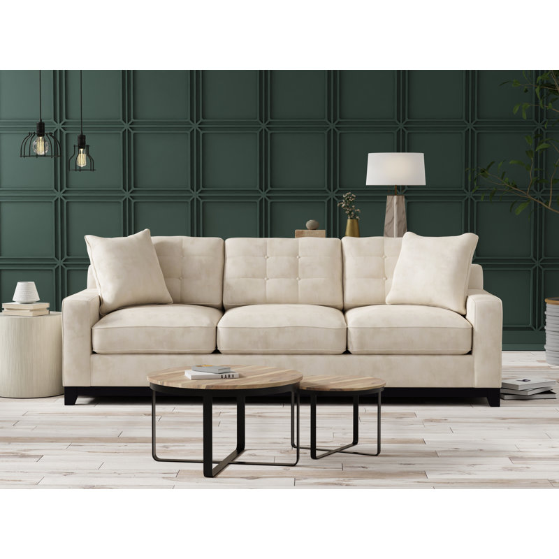 Carollton Upholstered 93'' Sofa, Heavenly Cafe Chenille