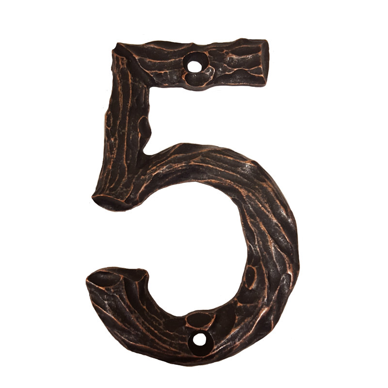 Numéro de maison de 4 po, 5, Étain