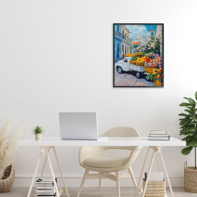 «Fresh Flowers and Fruit Village», estampe numérique, design par Franklyn Gregory