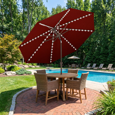 9 FT Lighted Patio Olefin® Umbrella