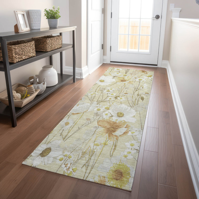 Machine Washable Indoor/Outdoor Claudian ACN1505 Wheat Rug