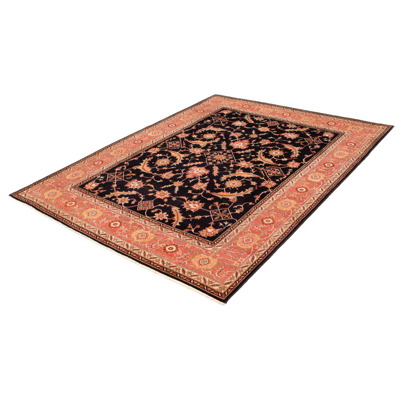 Tapis unique en laine noué à la main 9 pi 1 po x 12 pi 2 po nouvel âge Dariana