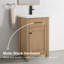 24,44 po X P 18,31 po P x 34,06 po Meuble-lavabo autoportant simple H en chêne blanc avec lavabo en céramique