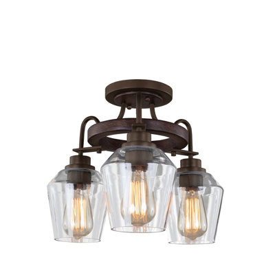 Allegheny Glass Semi Flush Mount