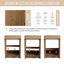 Ensemble de meuble-lavabo simple 24 po avec plateau en céramique Diandrea-741408464-741408476