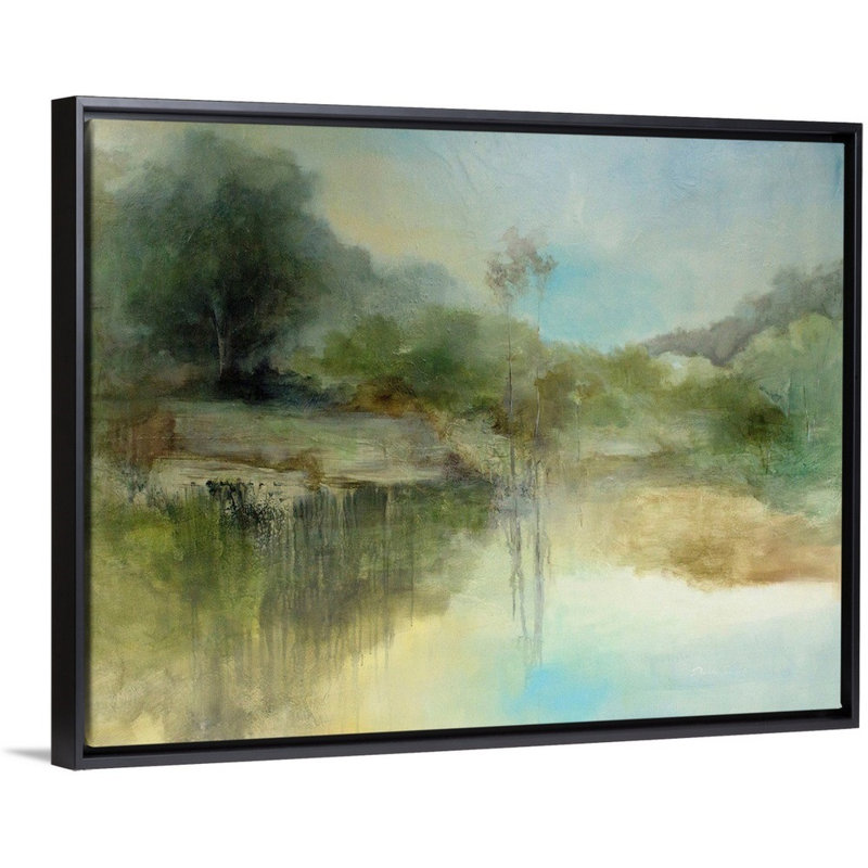 Reproduction d’art sur toile, "The Lazy Day" par J Austin Jennings, Toile avec cadre noir, H 20 po x l 26 po x P 1,75 po