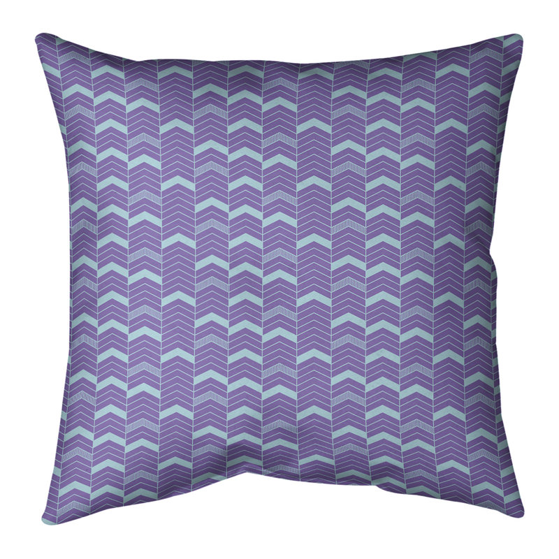 Coussin Rhonda, 18 po x 18 po, Mauve, bleu sarcelle, Simili suède