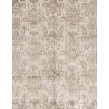 Himalayan Damask Area Rug in Gray/Taupe