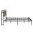 Metal Platform Bed Frame with Wooden Headboard , No Box Spring Needed, Easy Assemble-1676829828-1668402280