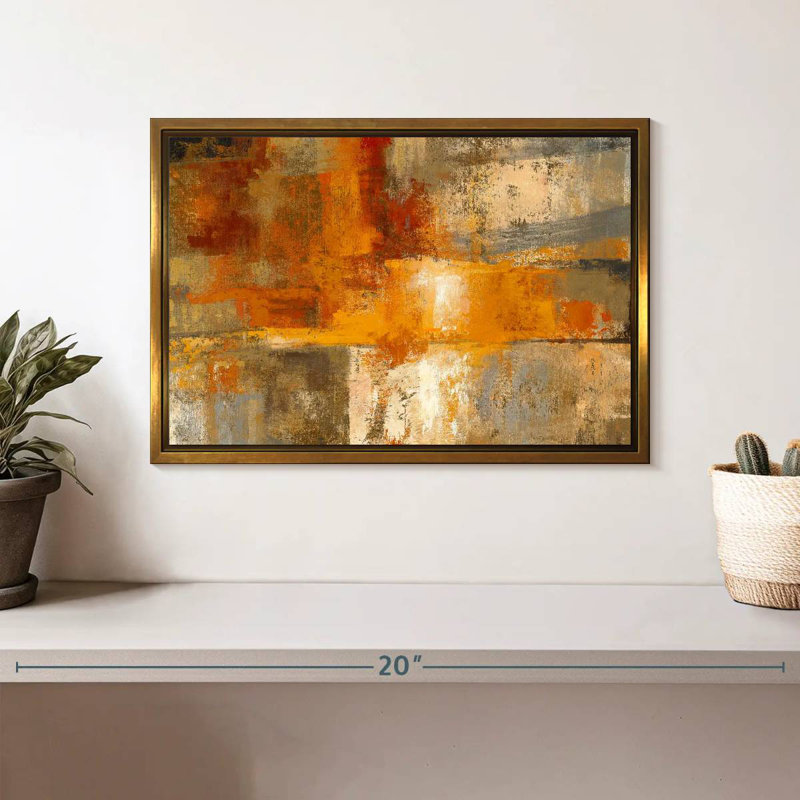 Argent et ambre, Cadre flottant doré, 13 po x 9 po